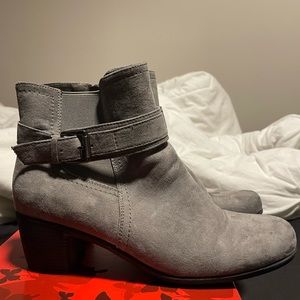 Grey ankle booties